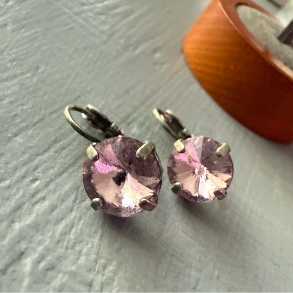 Sabika Crystal Silver Tone Dangle Earrings - Picture 5 of 12